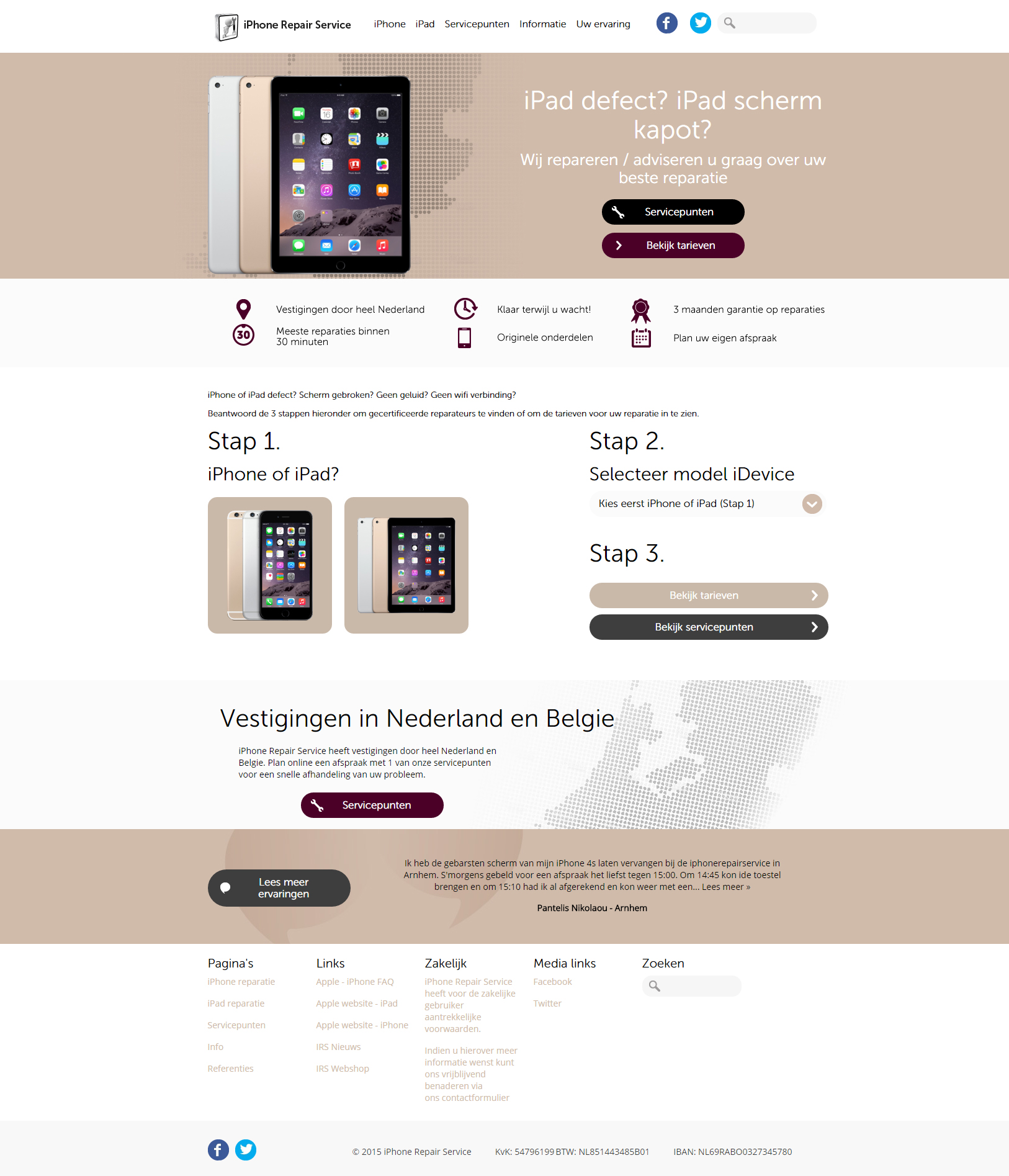 Nieuwe dealersite iPhone Repair Service